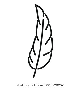 Feather plume icon outline vector. Bird pen. Ink art