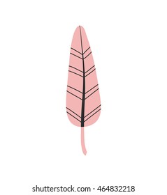 feather plume vintage decoration icon. Isolated and flat illustration. Vector graphic