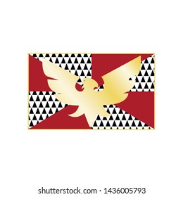 Feather pride flag symbol vector icon. LGBT symbol Isolated on white background