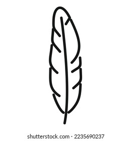 Feather quill icon outline vector. Bird pen. Ink art