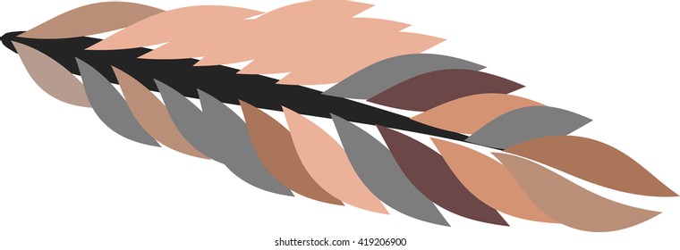Feather quill pen flat icon for apps and websites