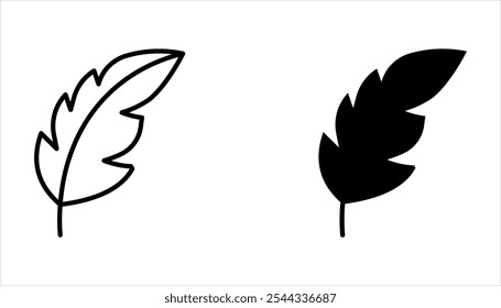 Feder-Feder-Kugelschreiber-Symbolsatz, klassische Schreibwarengrafik auf weißem Hintergrund