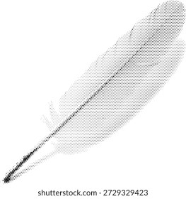 Ilustración vectorial de pluma de pluma para escribir y conceptos de diseño de naturaleza suave