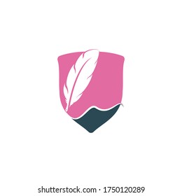 Feather Quill Symbol Vektordesign. Logo für Bildung und Veröffentlichung
