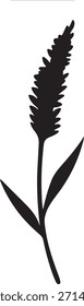 Feather Reed Flower icon – Vector Illustration