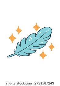 feather representing freshness minimalistic illustration