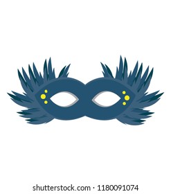
Feather and rhinestones embellished party mask 
