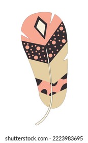 Feather al estilo escandinavo. Ilustración vectorial de las tribus
