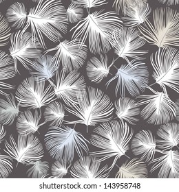 Feather seamless background. farm birds element pattern