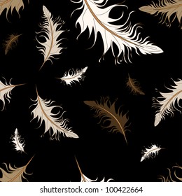 feather seamless black background