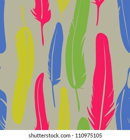 Feather seamless pattern.