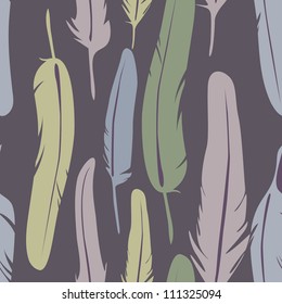 Feather seamless pattern.