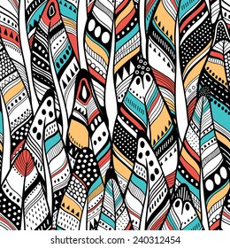 Feather seamless pattern