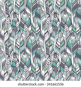 Feather seamless pattern