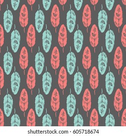 feather. seamless pattern