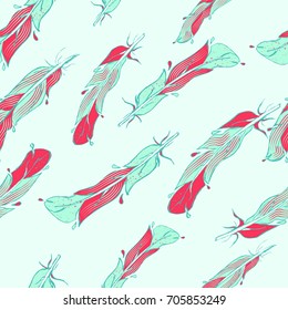 Feather seamless pattern
