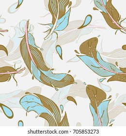 Feather seamless pattern