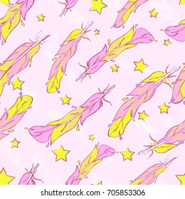 Feather seamless pattern