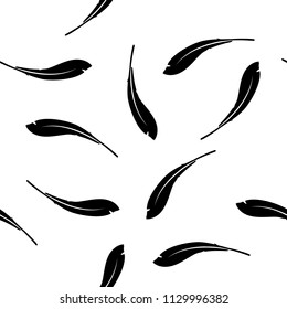 Feather seamless pattern, background for typography, t-shirt graphics, vectors
