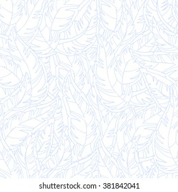 Feather seamless pattern.  Seamless pattern can be used for wallpaper, pattern fills, web page background,surface textures. Seamless abstract hand-drawn feathers pattern