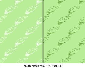 feather seamless pattern hand drawn sketch