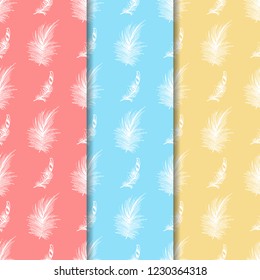 feather seamless pattern hand drawn sketch