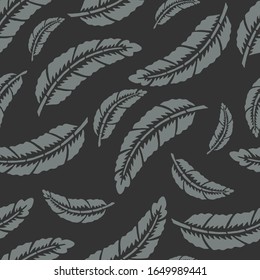 Feather seamless pattern on background. Vector. Perfect for greetings, invitations, manufacture wrapping paper, textile, web design.