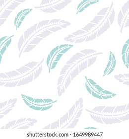 Feather seamless pattern on background. Vector. Perfect for greetings, invitations, manufacture wrapping paper, textile, web design.
