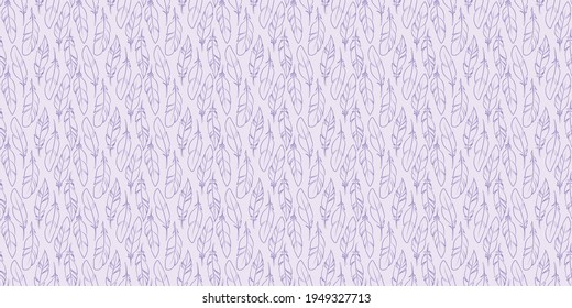 Feather seamless repeat pattern vector background, with vector feathers, purple