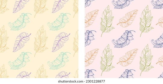 Feather seamless vector fabric pattern. Bird. Flight. Levitation. Feather set. Fabric print. Home textiles. Wrapping paper. Scrabbook. Pattern.