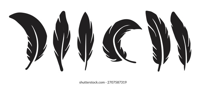 Conjunto de plumas Ilustración vectorial de colección