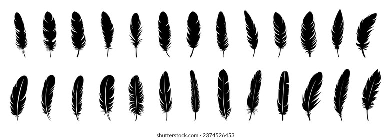 Icono de juego de plumas, logotipo aislado en fondo blanco. Ilustración del vector