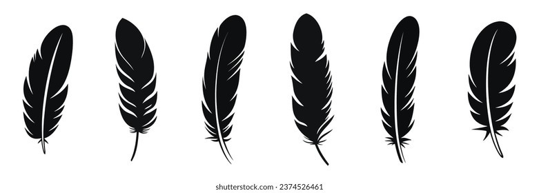 Icono de juego de plumas, logotipo aislado en fondo blanco. Ilustración del vector