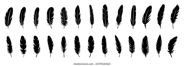 Icono de juego de plumas, logotipo aislado en fondo blanco. Ilustración del vector