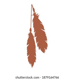 diseño de vectores colgantes de silueta de plumas