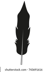 


feather silhouette vector