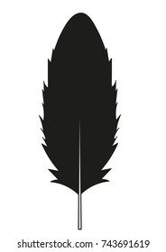 feather silhouette vector