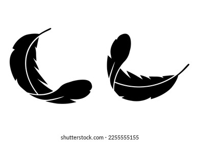 Feder-Silhouette, Vektorsymbol