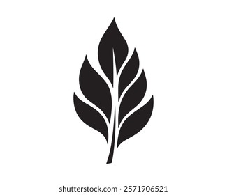 Feather Silhouette vector illustration icon type design