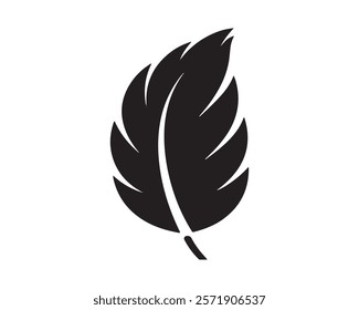 Feather Silhouette vector illustration icon type design