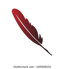 feather simple illustration vector clip art
