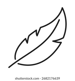 feather simple line vector icon