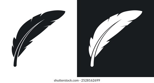 Feather solid vector icon pack