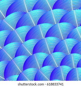 Feather styled background with curved lines styled as exotic bird plumage