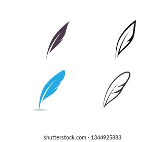 Feather Symbol Illustration Stock Vector (Royalty Free) 1344925883 ...