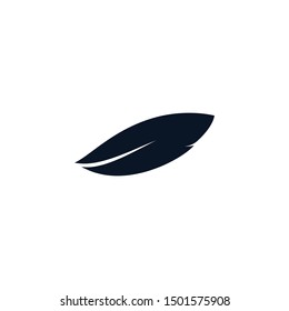 Feather symbol vector icon illustration