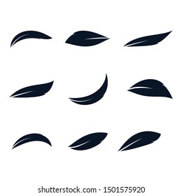 Feather symbol vector icon illustration