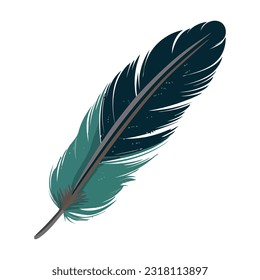 Feather simboliza el icono de la elegancia aislado