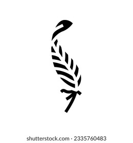 feather tattoo art vintage glyph icon vector. feather tattoo art vintage sign. isolated symbol illustration