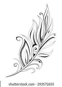 Feather tattoo pin striping